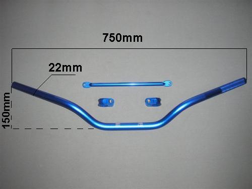 Erősített quad kormány / dirt bike kormány Merevített univerzális kormány, 22mm.