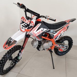 125cc Dirt Bike motor narancs / fekete 17/14 kerék önindítós