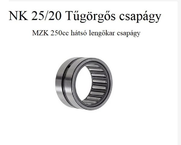 Mikilon MZK dirt bike 250cc hátsó lengőkar csapágy NK25/20